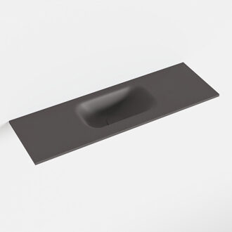 Mondiaz EDEN Dark_grey solid surface inleg wastafel voor toiletmeubel 70cm. Positie wasbak midden