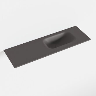Mondiaz EDEN Dark_grey solid surface inleg wastafel voor toiletmeubel 70cm. Positie wasbak rechts