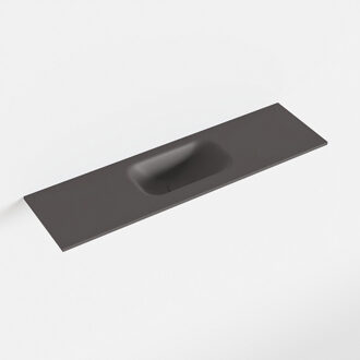 Mondiaz EDEN Dark_grey solid surface inleg wastafel voor toiletmeubel 80cm. Positie wasbak midden
