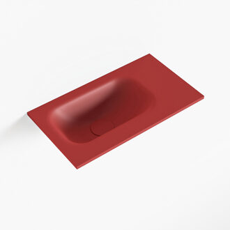 Mondiaz EDEN Fire solid surface inleg wastafel voor toiletmeubel 40cm. Positie wasbak links