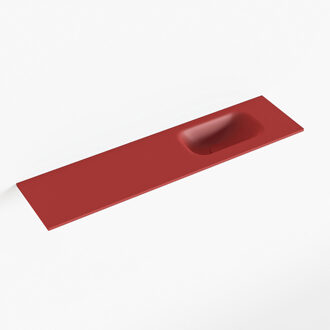 Mondiaz EDEN Fire solid surface inleg wastafel voor toiletmeubel 90cm. Positie wasbak rechts