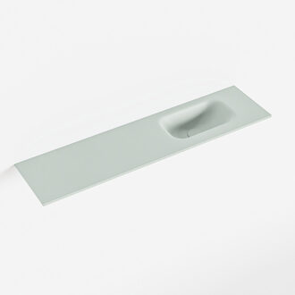 Mondiaz EDEN Greey solid surface inleg wastafel voor toiletmeubel 90cm. Positie wasbak rechts