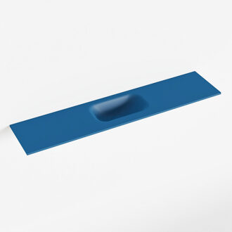 Mondiaz EDEN Jeans solid surface inleg wastafel voor toiletmeubel 100cm. Positie wasbak midden