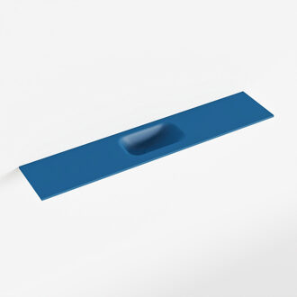 Mondiaz EDEN Jeans solid surface inleg wastafel voor toiletmeubel 110cm. Positie wasbak midden