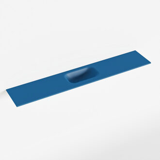 Mondiaz EDEN Jeans solid surface inleg wastafel voor toiletmeubel 120cm. Positie wasbak midden