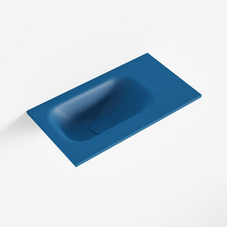 Mondiaz EDEN Jeans solid surface inleg wastafel voor toiletmeubel 40cm. Positie wasbak links