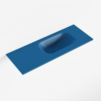 Mondiaz EDEN Jeans solid surface inleg wastafel voor toiletmeubel 60cm. Positie wasbak rechts