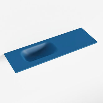 Mondiaz EDEN Jeans solid surface inleg wastafel voor toiletmeubel 70cm. Positie wasbak links