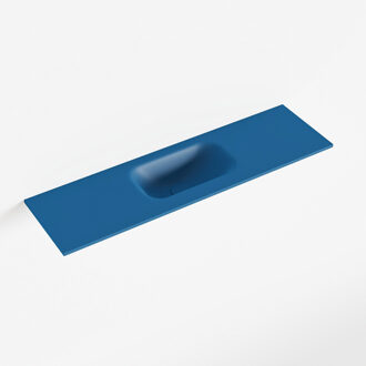 Mondiaz EDEN Jeans solid surface inleg wastafel voor toiletmeubel 80cm. Positie wasbak midden