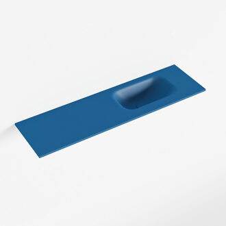 Mondiaz EDEN Jeans solid surface inleg wastafel voor toiletmeubel 80cm. Positie wasbak rechts