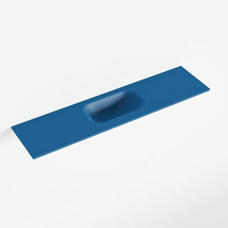 Mondiaz EDEN Jeans solid surface inleg wastafel voor toiletmeubel 90cm. Positie wasbak midden