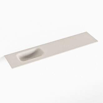 Mondiaz EDEN Linen solid surface inleg wastafel voor toiletmeubel 100cm. Positie wasbak links