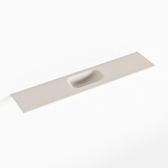 Mondiaz EDEN Linen solid surface inleg wastafel voor toiletmeubel 110cm. Positie wasbak midden