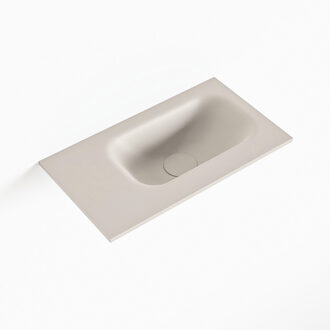 Mondiaz EDEN Linen solid surface inleg wastafel voor toiletmeubel 40cm. Positie wasbak rechts