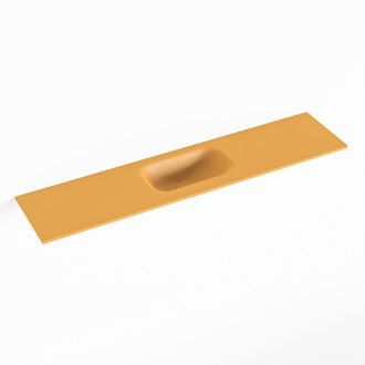 Mondiaz EDEN Ocher solid surface inleg wastafel voor toiletmeubel 100cm. Positie wasbak midden