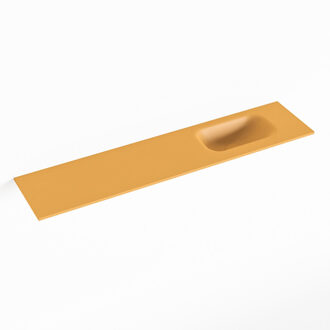Mondiaz EDEN Ocher solid surface inleg wastafel voor toiletmeubel 100cm. Positie wasbak rechts