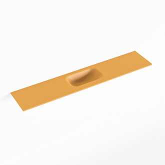 Mondiaz EDEN Ocher solid surface inleg wastafel voor toiletmeubel 110cm. Positie wasbak midden