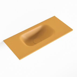 Mondiaz EDEN Ocher solid surface inleg wastafel voor toiletmeubel 50cm. Positie wasbak links