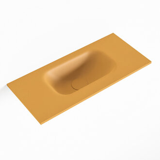 Mondiaz EDEN Ocher solid surface inleg wastafel voor toiletmeubel 50cm. Positie wasbak midden