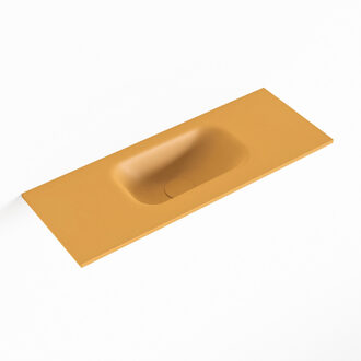 Mondiaz EDEN Ocher solid surface inleg wastafel voor toiletmeubel 60cm. Positie wasbak midden