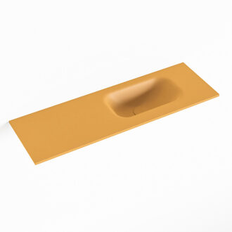 Mondiaz EDEN Ocher solid surface inleg wastafel voor toiletmeubel 70cm. Positie wasbak rechts