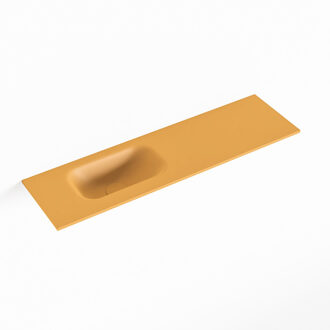 Mondiaz EDEN Ocher solid surface inleg wastafel voor toiletmeubel 80cm. Positie wasbak links