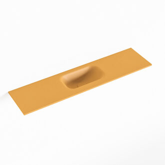 Mondiaz EDEN Ocher solid surface inleg wastafel voor toiletmeubel 90cm. Positie wasbak midden