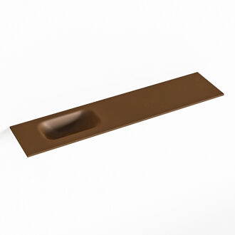 Mondiaz EDEN Rust solid surface inleg wastafel voor toiletmeubel 100cm. Positie wasbak links