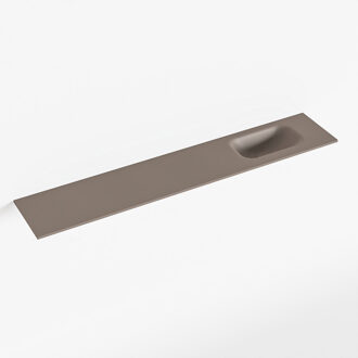 Mondiaz EDEN Smoke solid surface inleg wastafel voor toiletmeubel 120cm. Positie wasbak rechts
