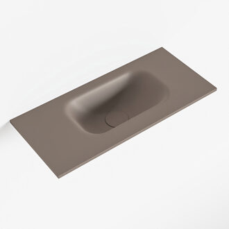 Mondiaz EDEN Smoke solid surface inleg wastafel voor toiletmeubel 50cm. Positie wasbak rechts