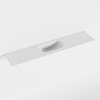 Mondiaz EDEN Talc solid surface inleg wastafel voor toiletmeubel 100cm. Positie wasbak midden