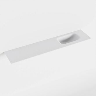 Mondiaz EDEN Talc solid surface inleg wastafel voor toiletmeubel 100cm. Positie wasbak rechts