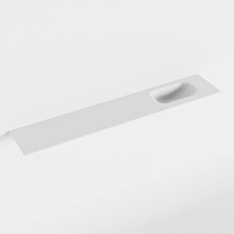 Mondiaz EDEN Talc solid surface inleg wastafel voor toiletmeubel 120cm. Positie wasbak rechts