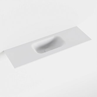 Mondiaz EDEN Talc solid surface inleg wastafel voor toiletmeubel 70cm. Positie wasbak midden