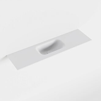 Mondiaz EDEN Talc solid surface inleg wastafel voor toiletmeubel 80cm. Positie wasbak midden