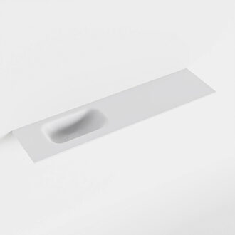 Mondiaz EDEN Talc solid surface inleg wastafel voor toiletmeubel 90cm. Positie wasbak links