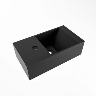 Mondiaz Fontein Mondiaz Tyne 40 cm Solid Surface Positie Rechts 1 Kraangat Urban Mondiaz