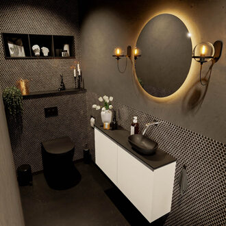 Mondiaz FOWY toiletmeubel 100cm kleur talc. Waskom positie rechts kleur urban | urban. Zonder kraangat