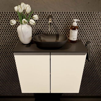 Mondiaz FOWY toiletmeubel 60cm kleur talc. Waskom positie midden kleur urban | urban. Zonder kraangat