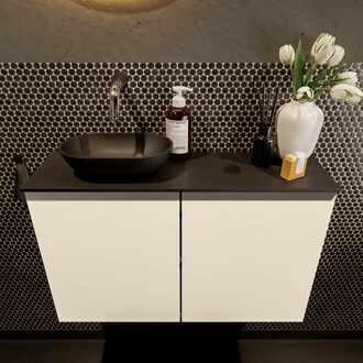 Mondiaz FOWY toiletmeubel 80cm kleur talc. Waskom positie links kleur urban | urban. Zonder kraangat