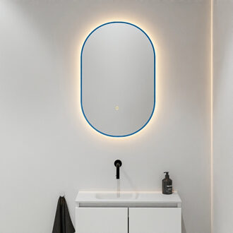 Mondiaz Glow ovale spiegel 45x90cm met verlichting jeans