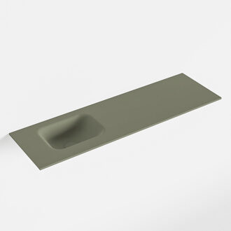 Mondiaz LEX Army solid surface inleg wastafel voor toiletmeubel 100cm. Positie wasbak links