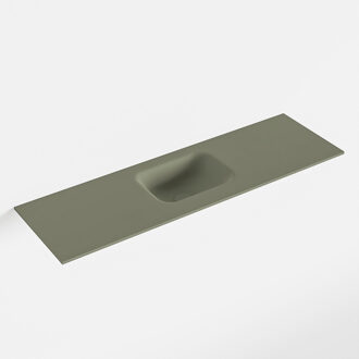 Mondiaz LEX Army solid surface inleg wastafel voor toiletmeubel 100cm. Positie wasbak midden