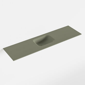 Mondiaz LEX Army solid surface inleg wastafel voor toiletmeubel 110cm. Positie wasbak midden