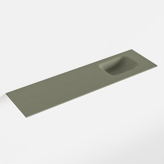 Mondiaz LEX Army solid surface inleg wastafel voor toiletmeubel 110cm. Positie wasbak rechts
