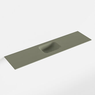 Mondiaz LEX Army solid surface inleg wastafel voor toiletmeubel 120cm. Positie wasbak midden