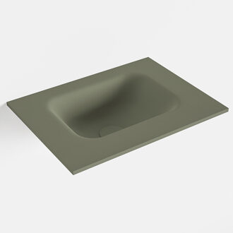 Mondiaz LEX Army solid surface inleg wastafel voor toiletmeubel 40cm. Positie wasbak midden