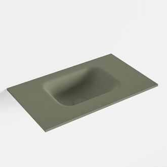 Mondiaz LEX Army solid surface inleg wastafel voor toiletmeubel 50cm. Positie wasbak midden