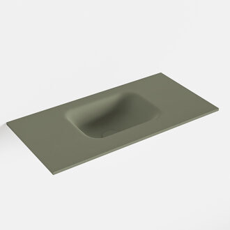 Mondiaz LEX Army solid surface inleg wastafel voor toiletmeubel 60cm. Positie wasbak midden