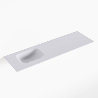 Mondiaz LEX Cale solid surface inleg wastafel voor toiletmeubel 100cm. Positie wasbak links